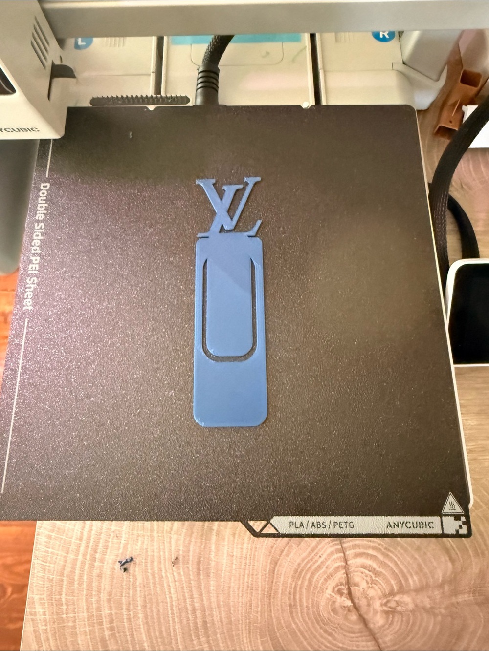 Louis Vuitton Blue Logo Bookmark